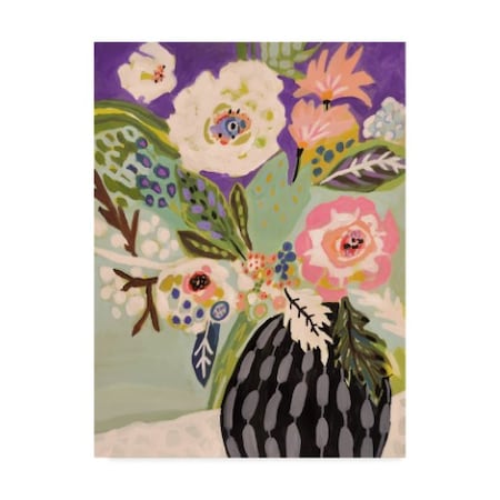 Karen Fields 'Fresh Flowers In Vase I' Canvas Art,24x32